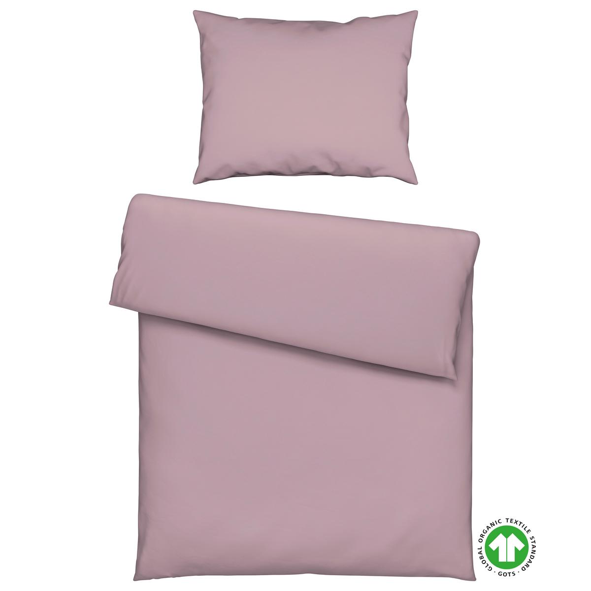 Bettwäsche Bio-Anna Uni Flieder ca. 140x200cm - Flieder, Natur, Textil (140/200cm) - ecoTree