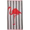 Brisača Za Na Plažo Flamingo Streif - roza/siva, tekstil (90/180cm) - Mömax modern living Brisača Za Na Plažo Flamingo Streif - roza/siva, tekstil (90/180cm) - Mömax modern living
