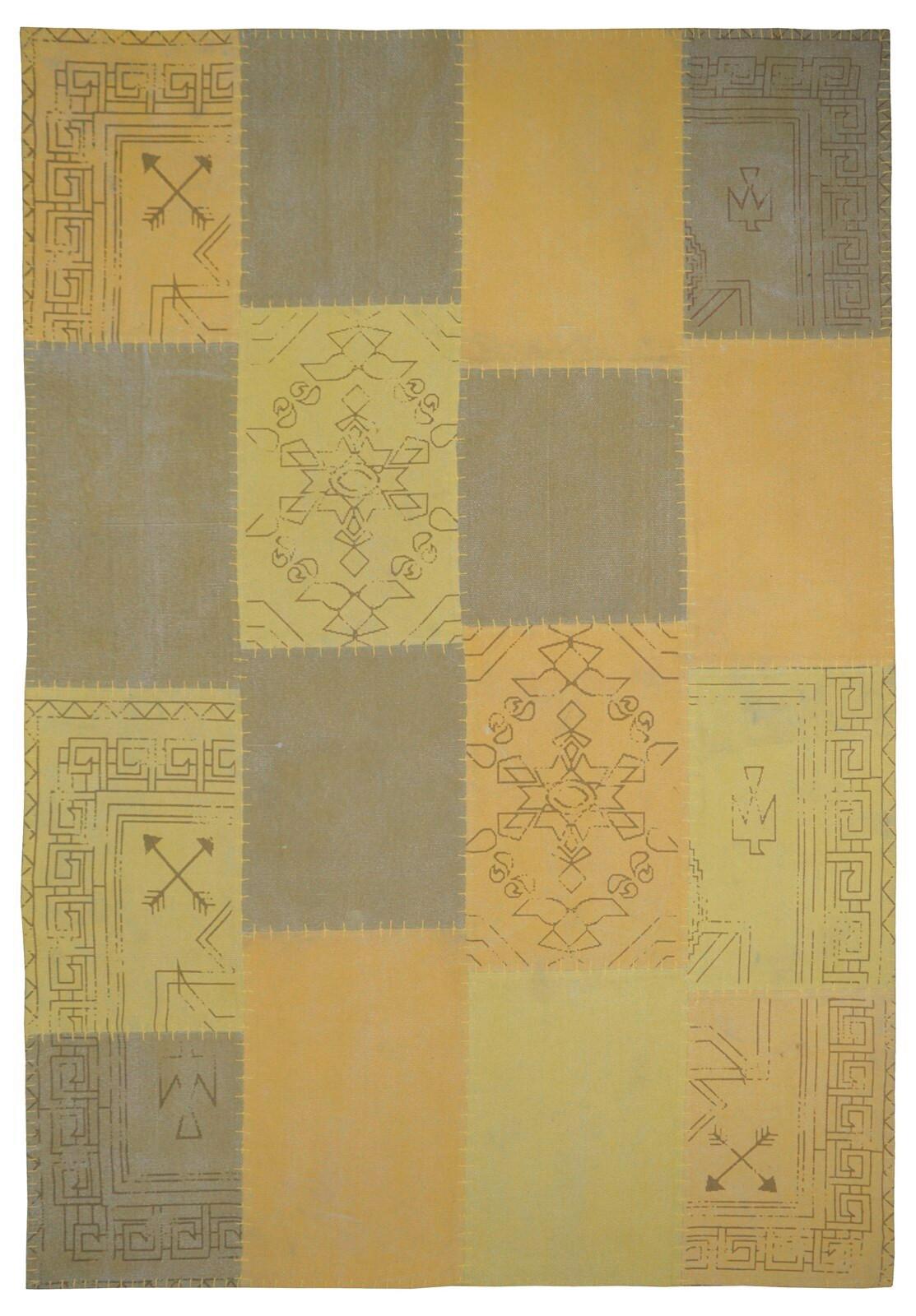 FLACHWEBETEPPICH Lyrical 210 Multi/Gelb 120x170 - Gelb/Multicolor, Basics, Textil (120/170cm) - Kayoom