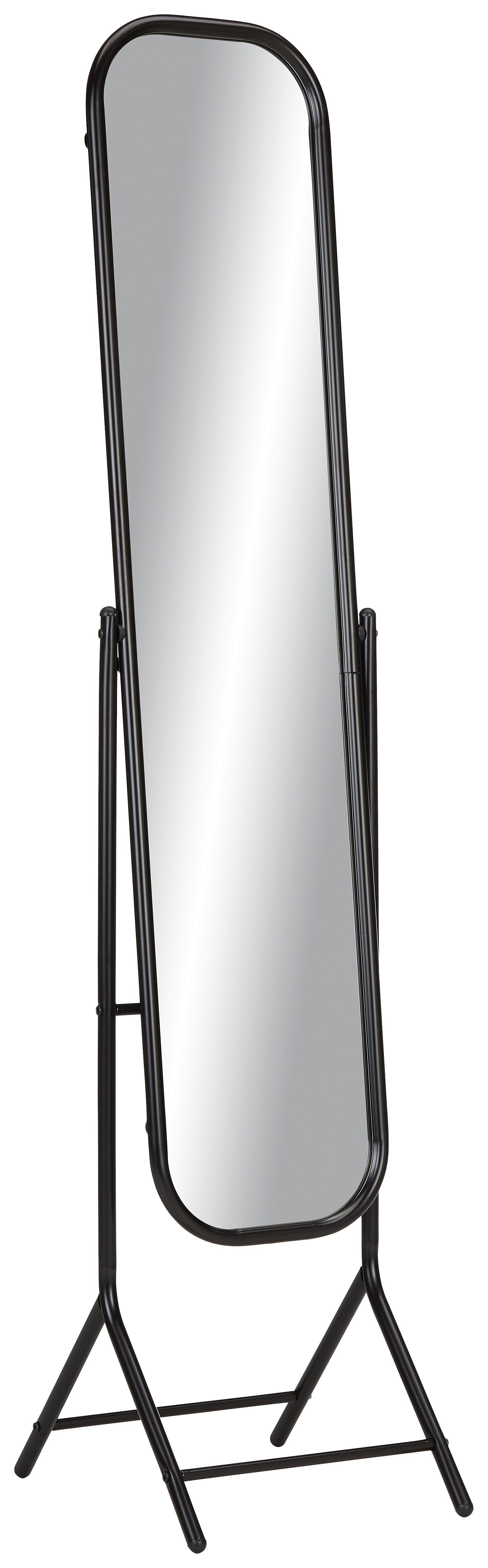 Standspiegel in Schwarz - Schwarz, Modern, Glas/Metall (41/149/32,5cm) - Mömax