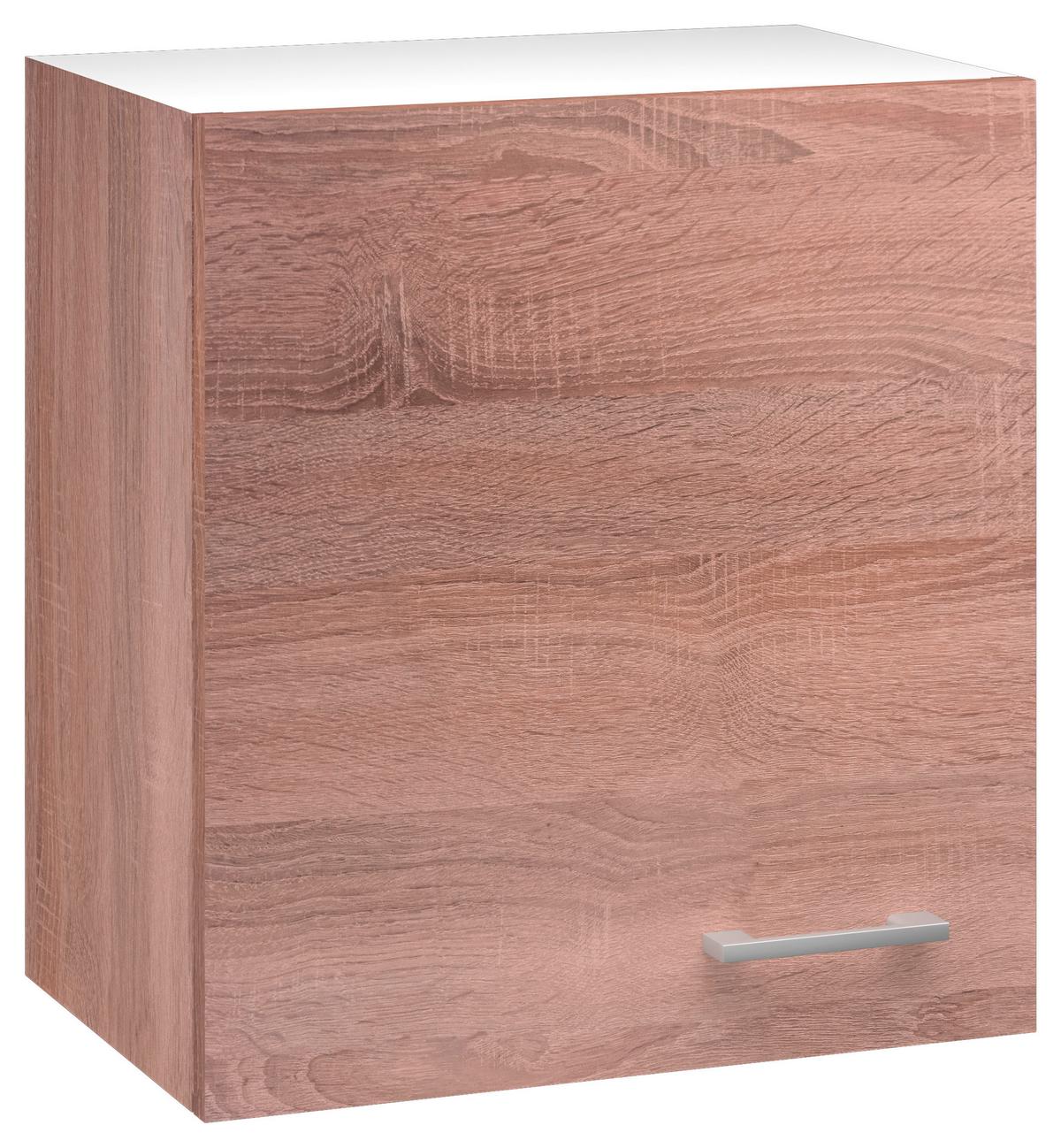 Kuhinjska Zgornja Omarica Samoa, Barva Hrasta - bela/barve aluminija, Konvencionalno, umetna masa/leseni material (50/54,8/32cm) - FlexWell