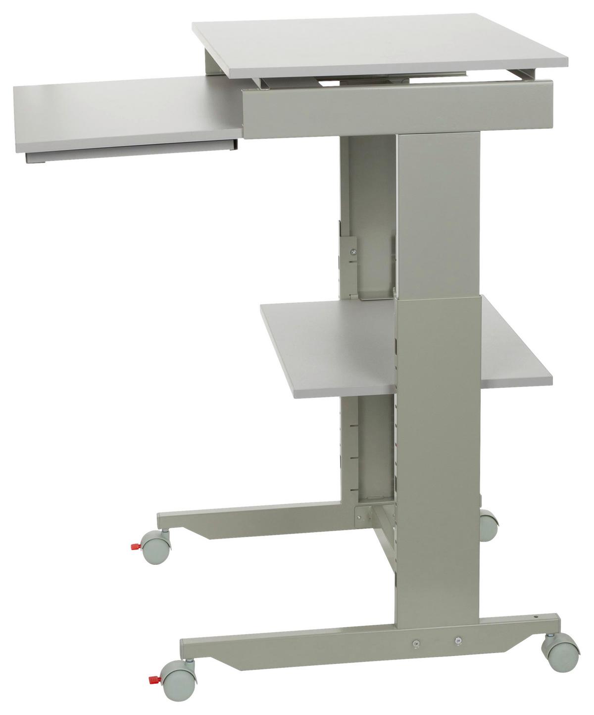 Pisalna Miza Workstation, Siva - siva, Basics, kovina/umetna masa (60/71,5-107,5/50cm) - MID.YOU