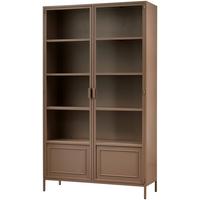 Vitrine Ronja Braun B: 110 cm - Braun, Design, Glas/Metall (110/189/43cm) - Livetastic