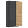 DULAP USI CULISANTE FELDKIRCH - stejar Artisan/antracit, Modern, material pe bază de lemn (136/229/62cm)