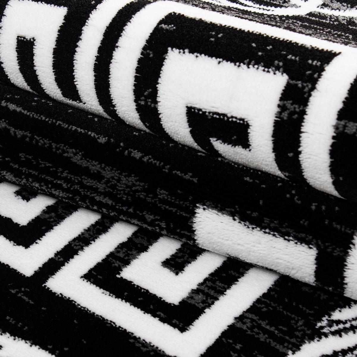 Webteppich Miami Schwarz ca. 80x150cm - Schwarz, Trend, Textil (80/150cm)