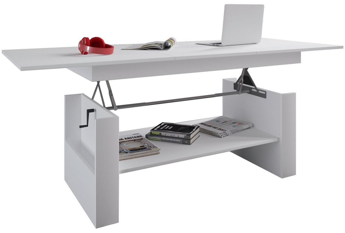Klubska Miza Kobila, Bela - bela, Basics, leseni material (65/115/52,5cm) - MID.YOU