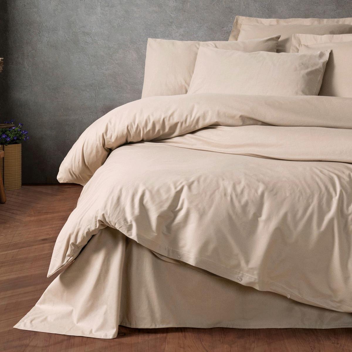 POŚCIEL PLAIN - BEIGE - beżowy, Basics, tkanina (135/200cm)