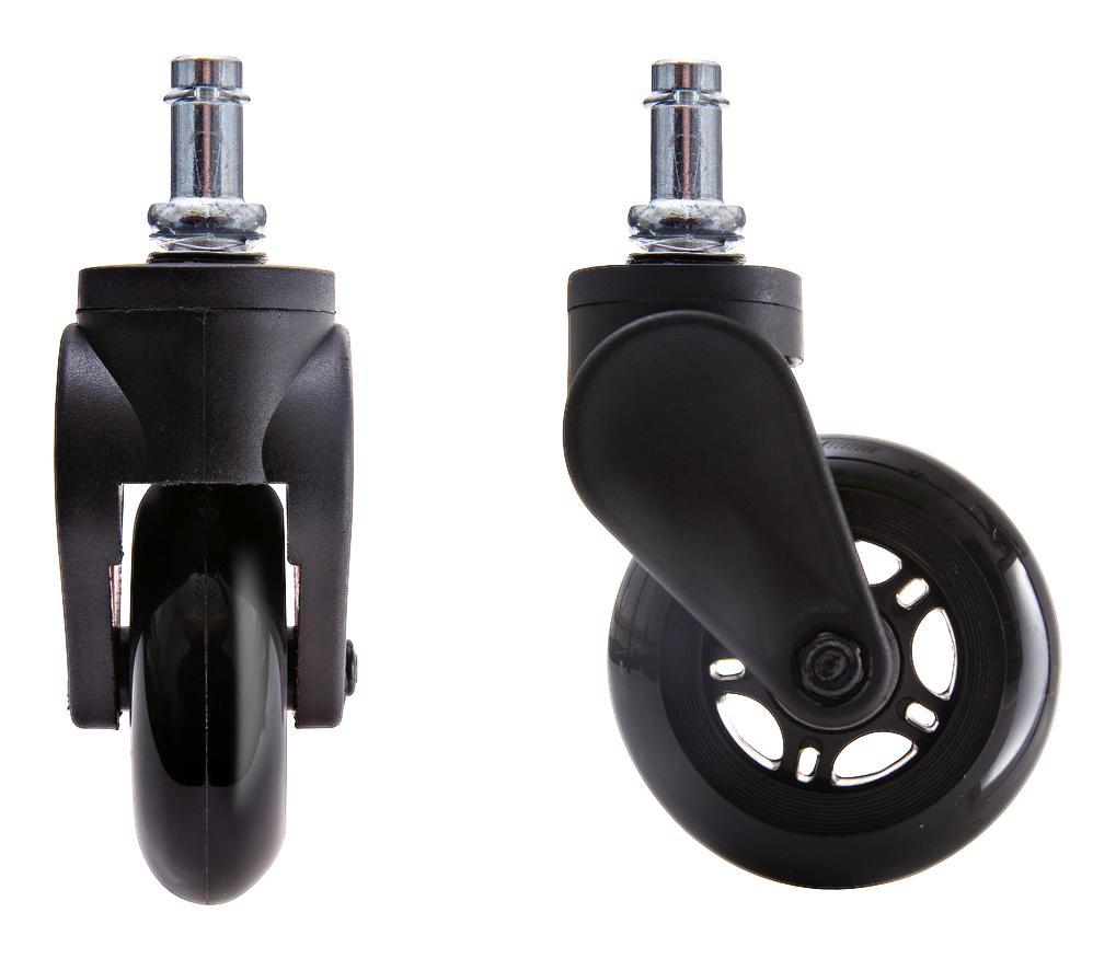 Drehstuhlrolle in Schwarz 5-teilig - Schwarz, MODERN, Kunststoff/Metall (7,5cm) - Modern Living