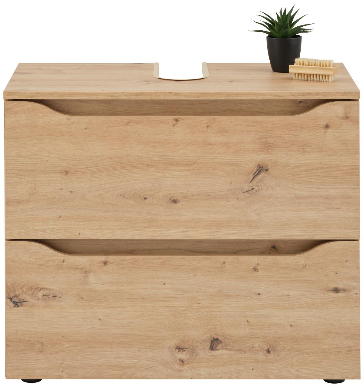 Bază pentru lavoar Giga - culoare lemn stejar/stejar Artisan, Modern, material pe bază de lemn (70/60/40cm)