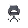 SNURRSTOL VALLETTA - svart/antracit, Klassisk, metall/textil (63/82-88/61cm) - Premium Living