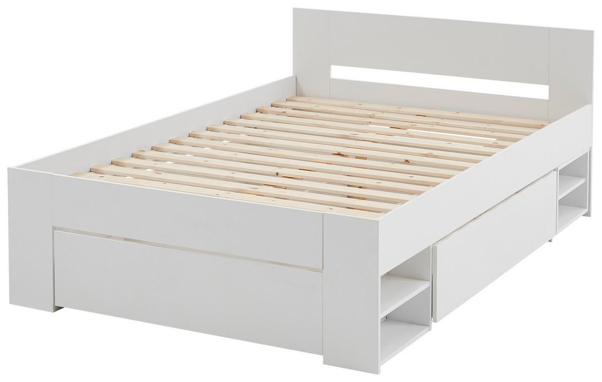 Bett Azurro 2-120 Weiß - Weiß, MODERN, Holzwerkstoff (120/200cm) - Mömax