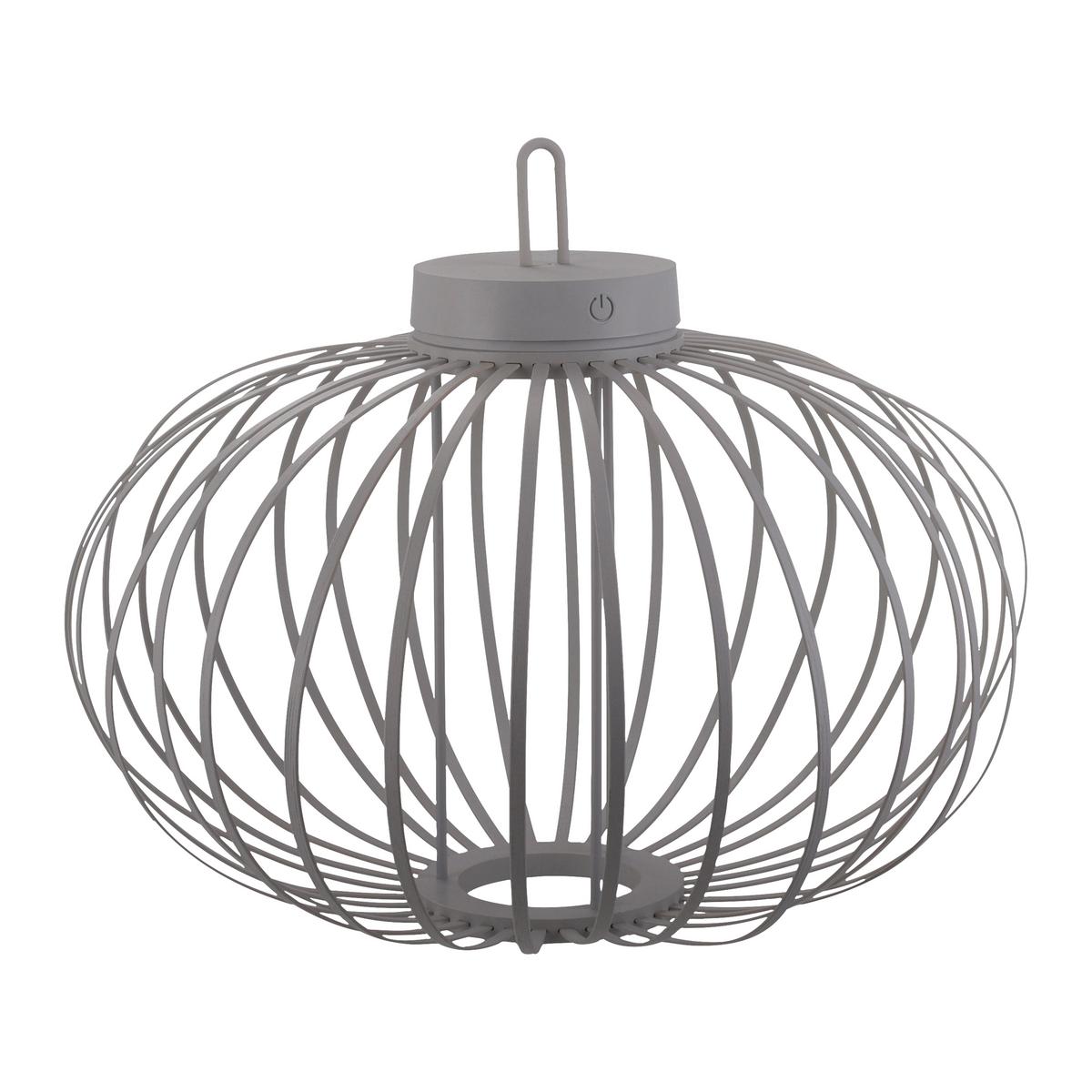 Akku-Tischleuchte Greige max. 1,5 Watt - Greige, Design, Holz/Kunststoff (46/46/37cm)
