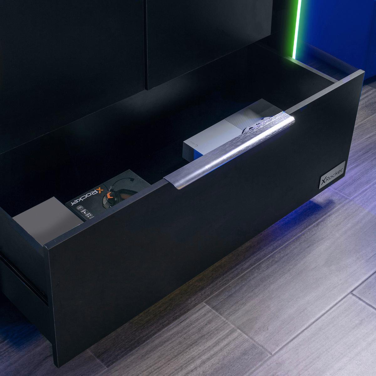 Kleiderschrank Electra ca. 95x190 cm Schwarz - Schwarz, MODERN, Holzwerkstoff/Metall (95/190/55cm) - X Rocker