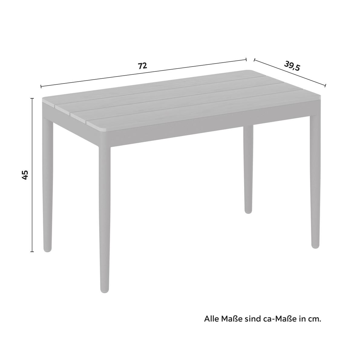 Loungegarnitur Noel Grau Aluminium, 4-teilig - Taupe/Naturfarben, MODERN, Glas/Kunststoff (217/145/72cm) - Mömax