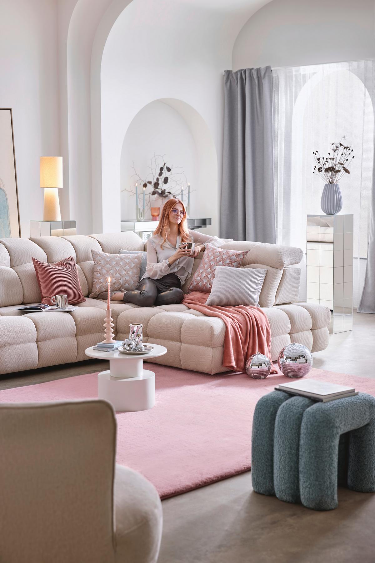 Coltar TOLLO L - bej, Modern, lemn/textil (302/86-105/217cm) - Premium Living