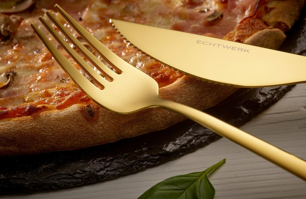 Pribor Za Pico Pizza, Zlata, 8-Delni - zlate barve, Basics, kovina - Echtwerk