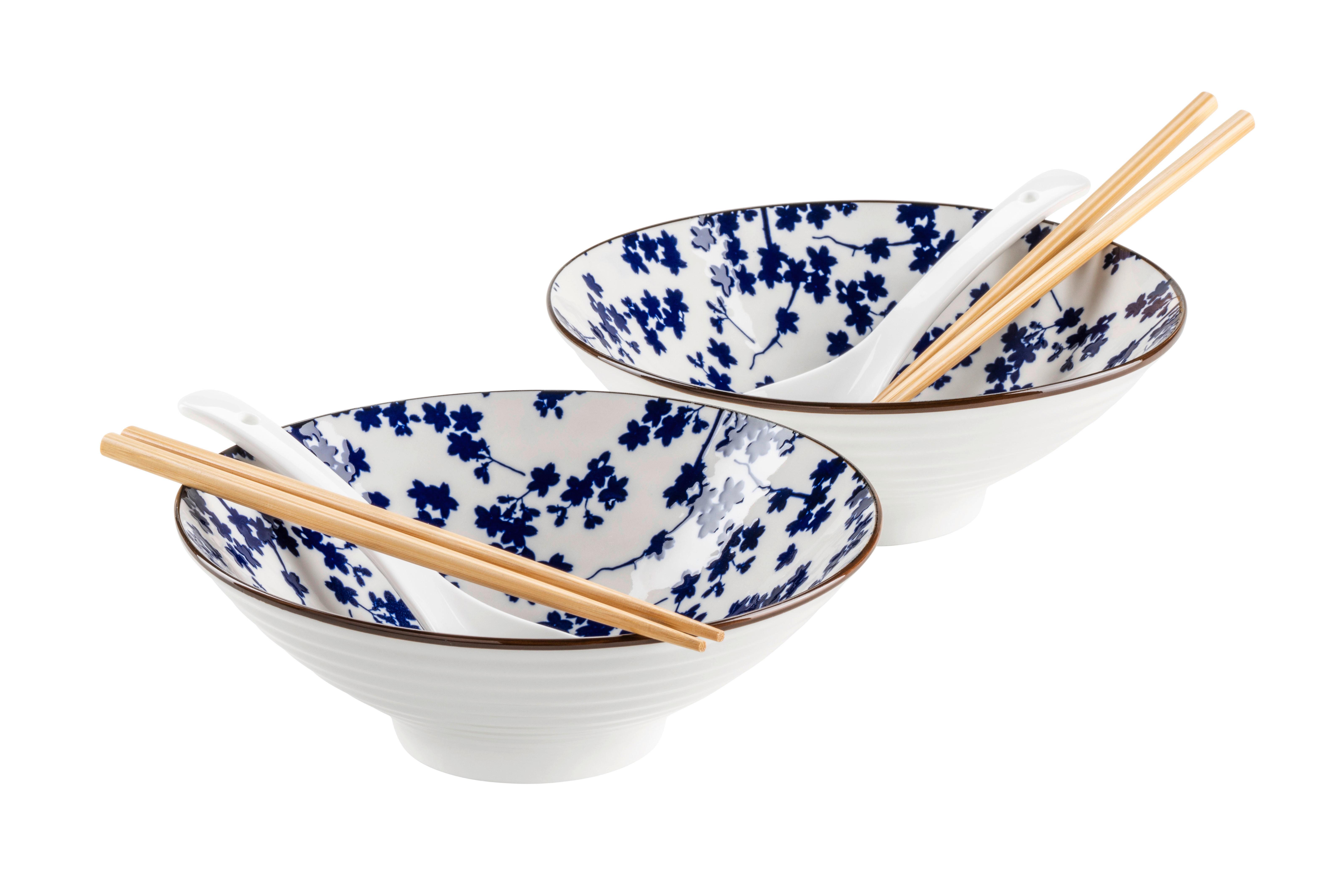 Chinesisches Tafelservice 935644 - Blau/Weiss, Basics, Keramik - Mäser