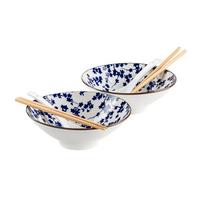 Chinesisches Tafelservice 935644 - Blau/Weiss, Basics, Keramik - Mäser