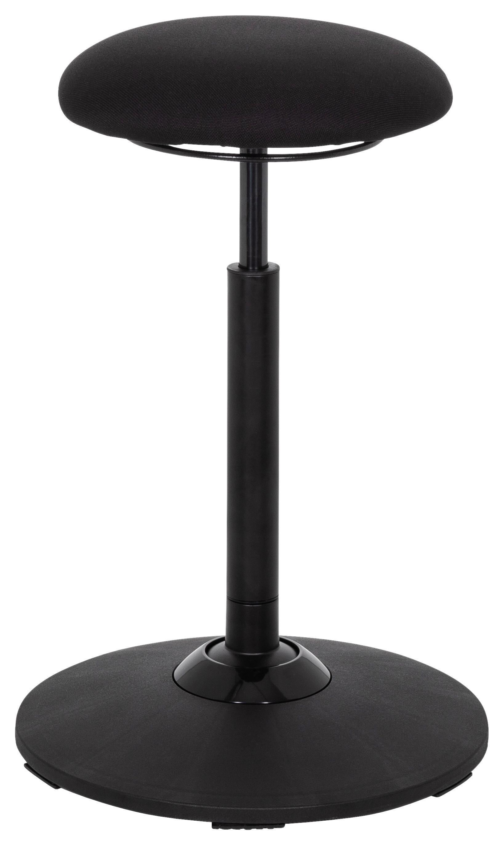 Pisarniški Stolček Valance Sit, Črna - črna, Basics, umetna masa/tekstil (45/63-86/45cm) - MID.YOU