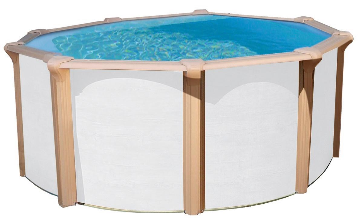 Schwimmbecken Steely de Luxe Ø ca. 550cm - Braun/Weiß, Basics, Kunststoff (550/132cm)