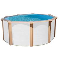 Schwimmbecken Steely de Luxe Ø ca. 550cm - Braun/Weiß, Basics, Kunststoff (550/132cm)