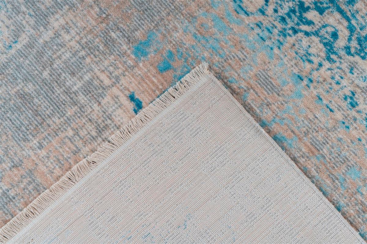 WEBTEPPICH BAROQUE 300 GRAU/TÜRK 160X230 - Türkis/Grau, Basics, Textil (160/230cm) - Kayoom