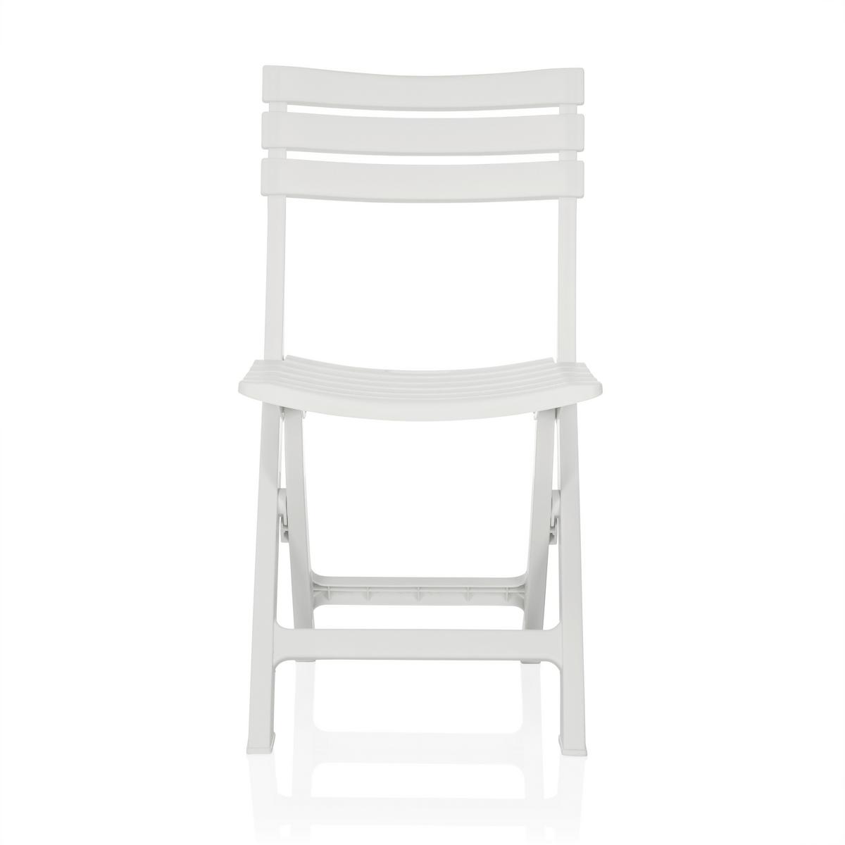 Zložljiv Stol Travano, Bela - bela, Moderno, umetna masa (42/80/45,5cm) - MID.YOU