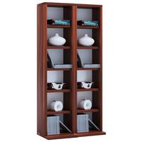 CD-Regal Milano in Nussbaumfarbe, B: 42 cm - Nussbaumfarben, KONVENTIONELL, Holzwerkstoff (42/92/20cm) - MID.YOU
