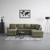 Wohnlandschaft Martina Acv Rechts Kaki - Schwarz/Grün, MODERN, Holz/Holzwerkstoff (146/276/204cm) - Mömax