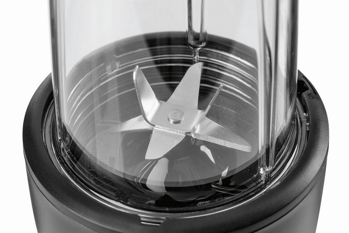 BLENDER DO SMOOTHIE 16821 - czarny/przezroczysty, Basics, tworzywo sztuczne/metal (11,5/11,5/31,8cm) - GOURMETMAXX