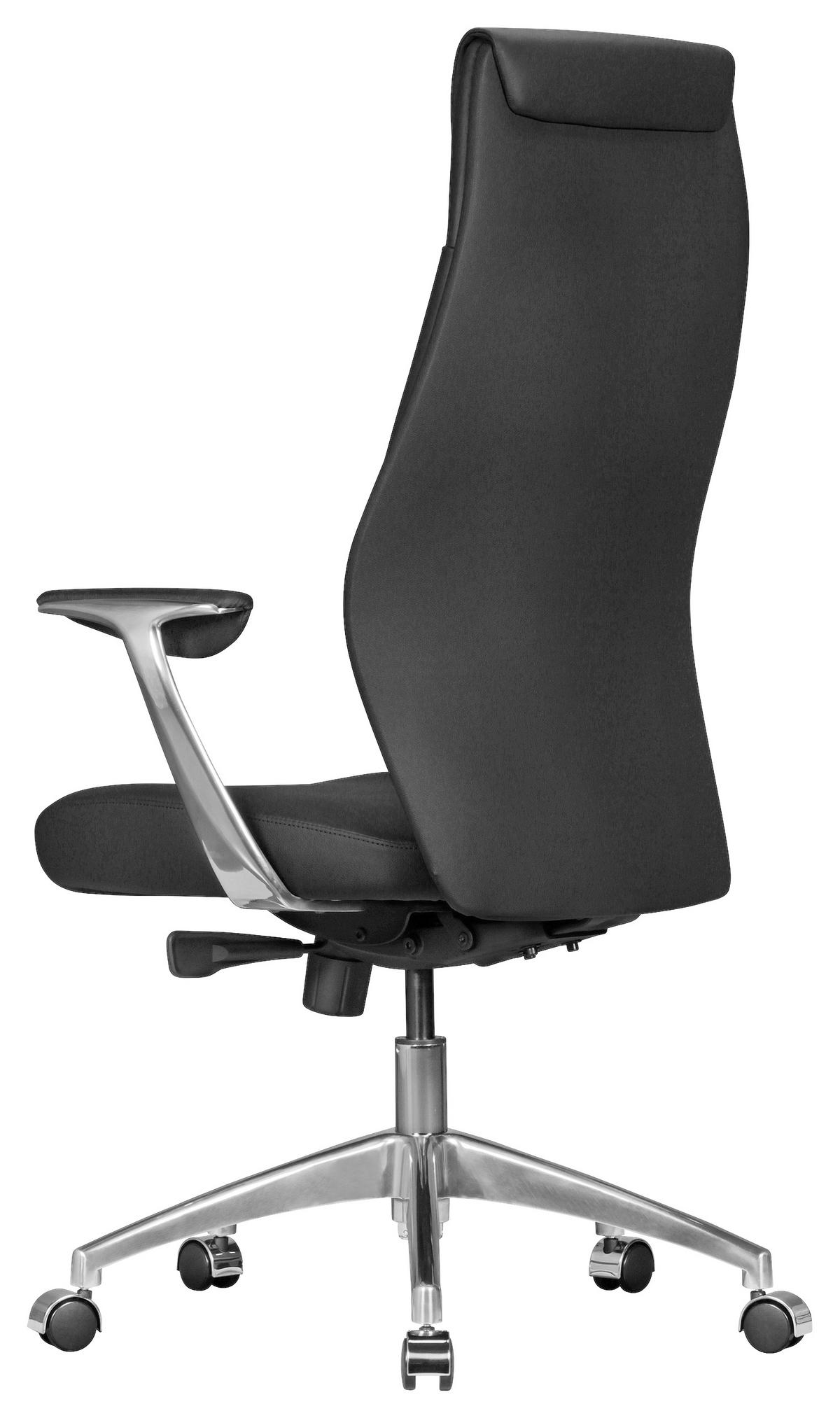 Pisarniški Stol Oxford 1 - srebrne barve/črna, Moderno, kovina/umetna masa (67/117/58cm) - MID.YOU
