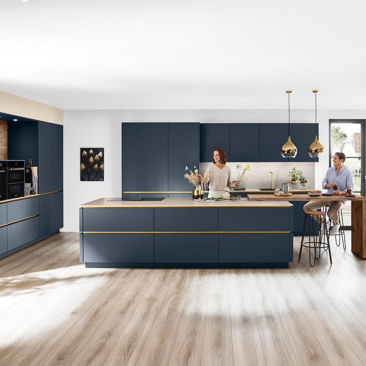 Kuhinja Z Otokom Easytouch - Moderno, leseni material - Nobilia