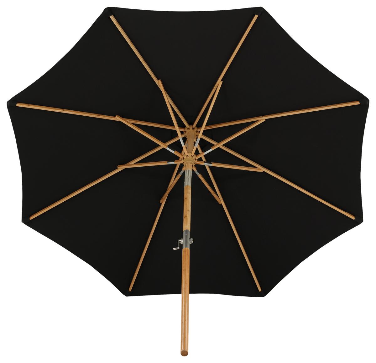 Sonnenschirm Cerox ca. 270x250 cm Schwraz - Schwarz, KONVENTIONELL (270/250cm) - Gardenson