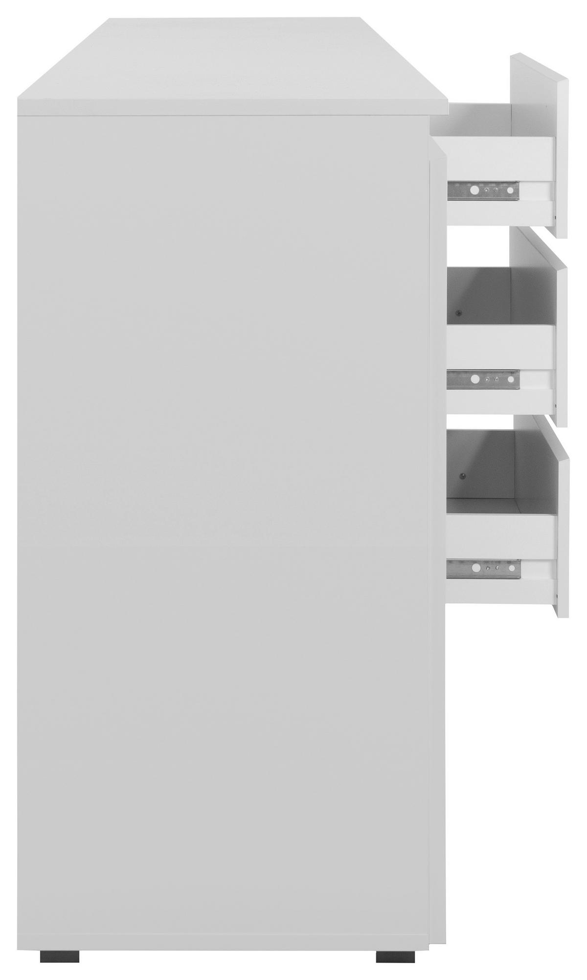 Široka Komoda Image 51a, Bela - črna/bela, Design, umetna masa/leseni material (178/80/40cm) - MID.YOU