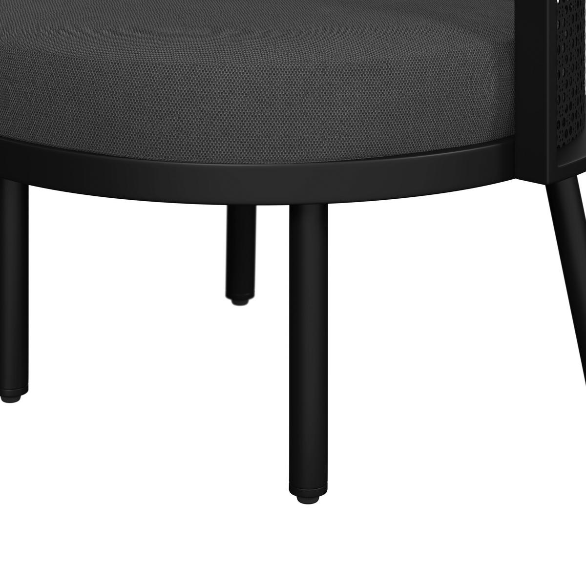 Garnitură grădină Lissa - gri închis/culoare lemn păr, Modern, plastic/metal - Bessagi Garden