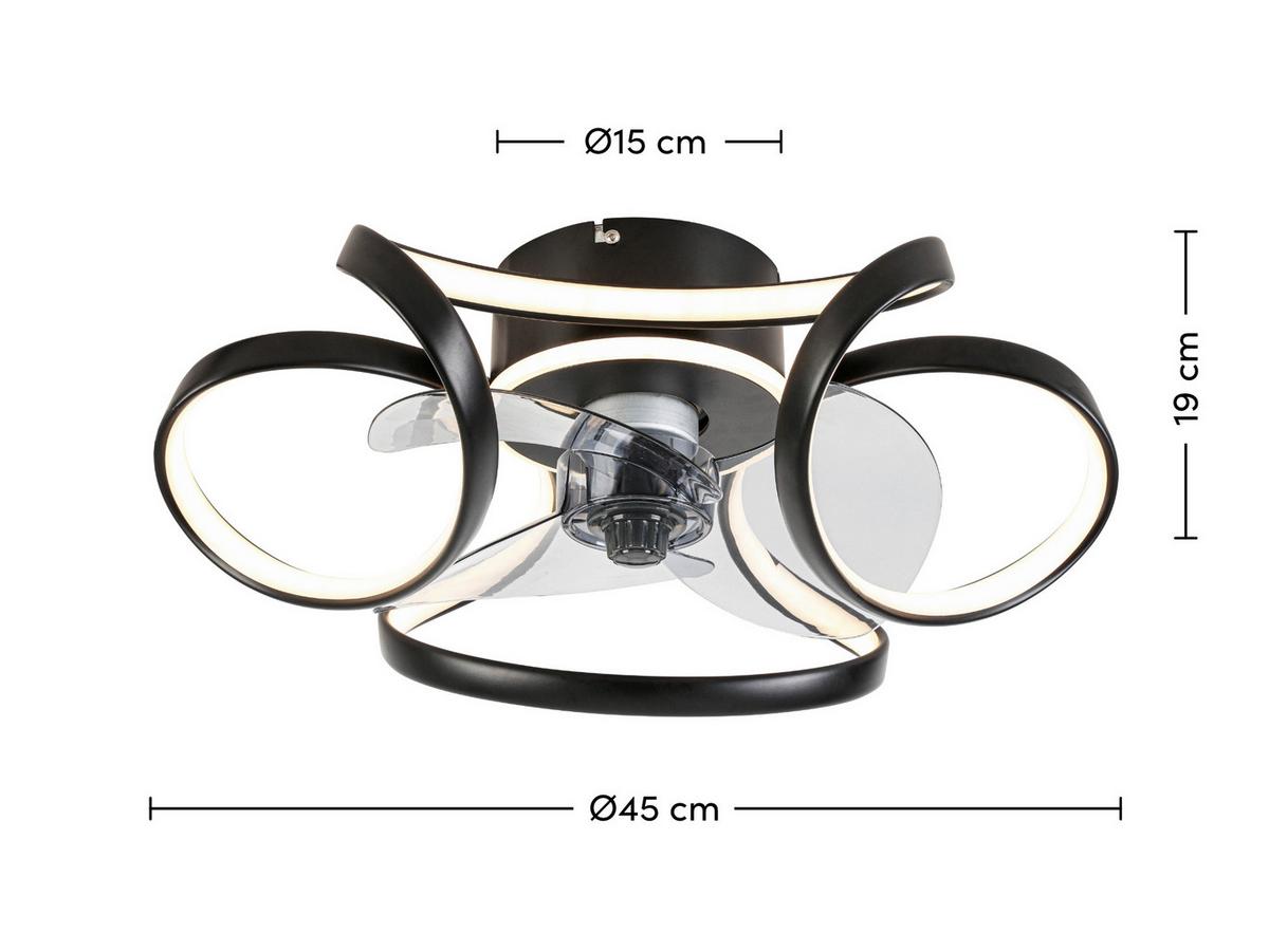 LED Mennyezeti Lámpa Kiz - áttetsző, Modern, műanyag/fém (45/19cm) - Modern Living