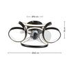 LED-TAKLAMPA KIZ - transparent, Modern, metall/plast (45/19cm) - Modern Living