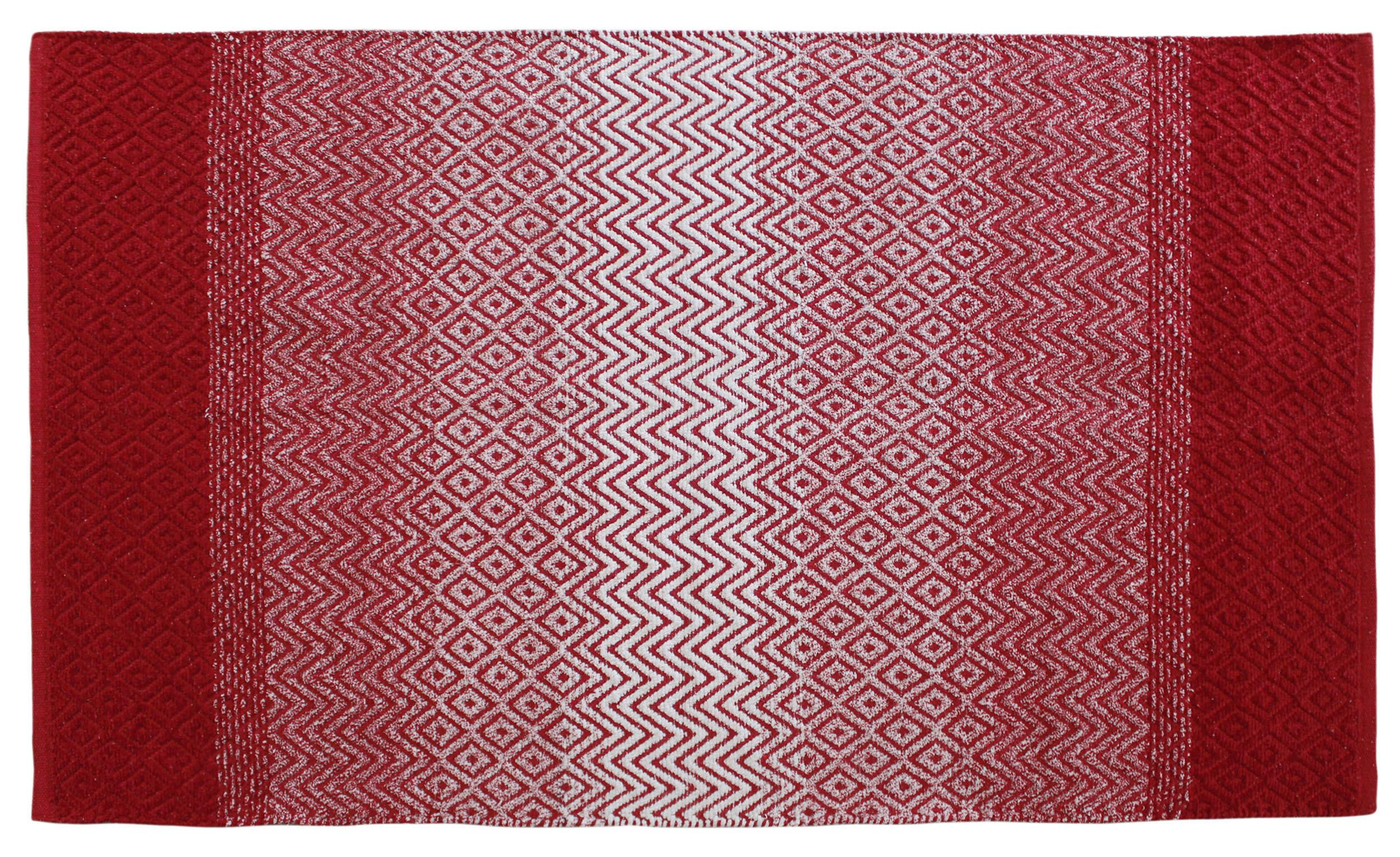 Handwebteppich Malta in Rot ca. 70x140cm - Rot, Basics, Textil (70/140cm) - Modern Living