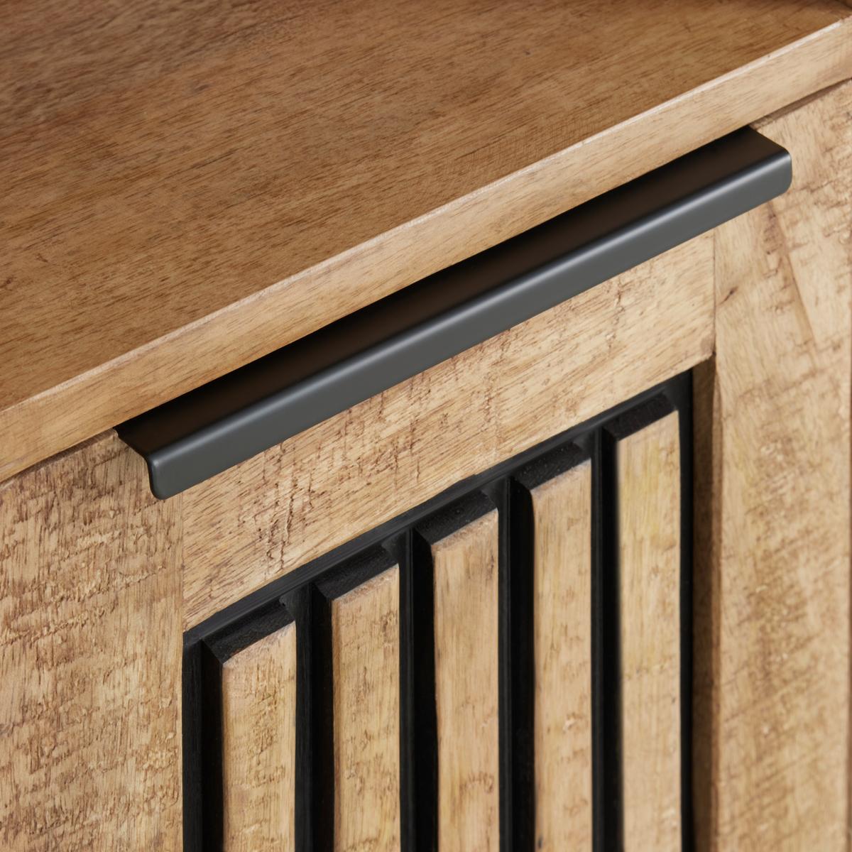 Kommode Everest Naturfarben/Schwarz - Schwarz/Naturfarben, Natur, Holz/Metall (60/90/32cm) - Mömax