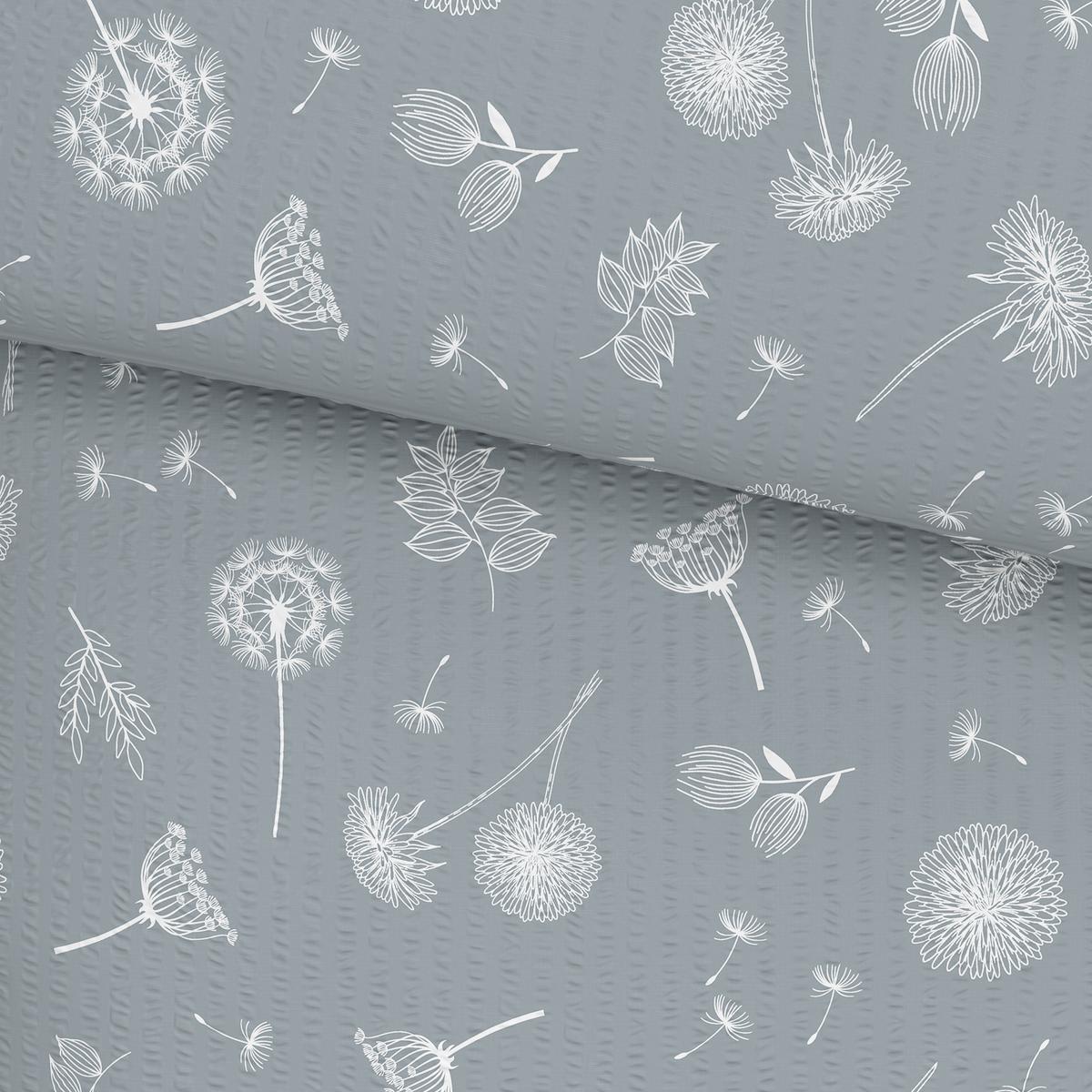 Bettwäsche Pusteblume XL Grau ca. 140x220cm - Grau, KONVENTIONELL, Textil (140/220cm) - Modern Living