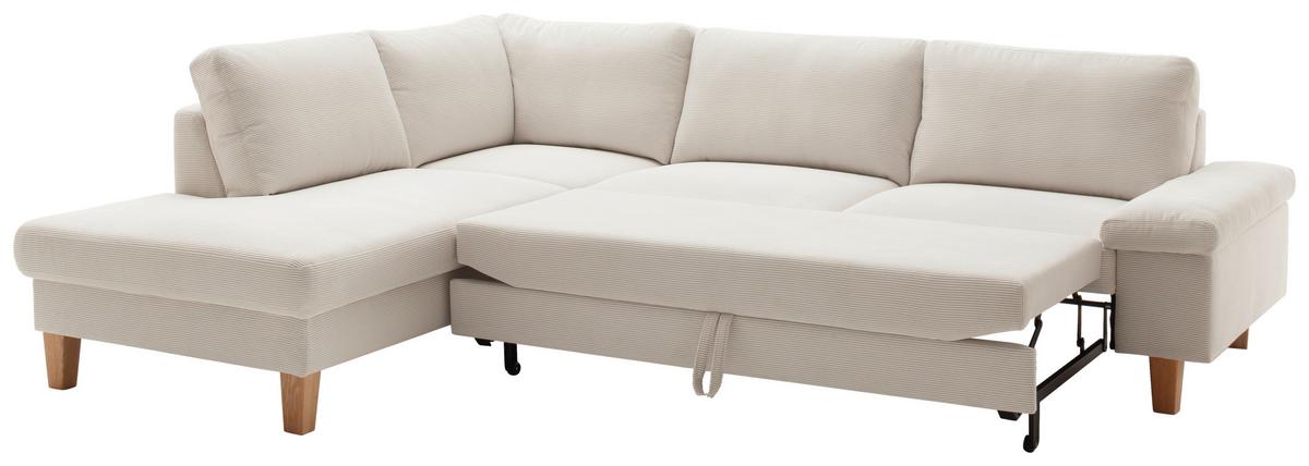 Wohnlandschaft Corvara 2.0 - Weiss/Eichefarben, Konventionell, Holz/Holzwerkstoff (220/86/286cm) - Premium Living