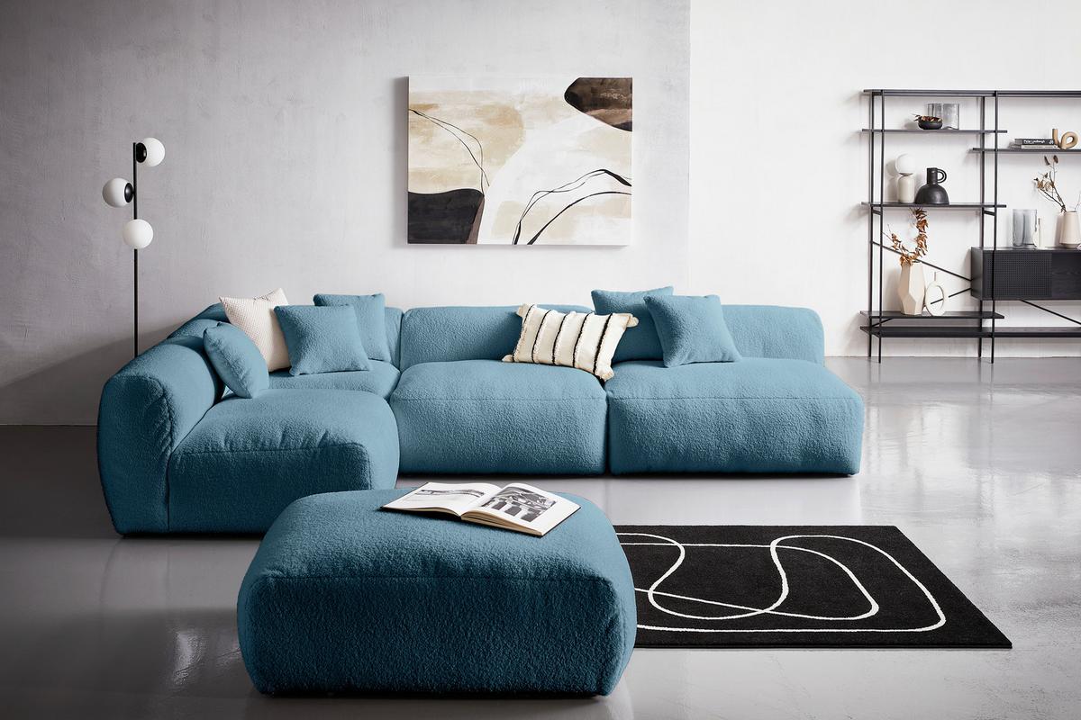 Modul Sofaelement Bloom Blau - Blau, Trend, Textil (85/70/122cm) - Livetastic