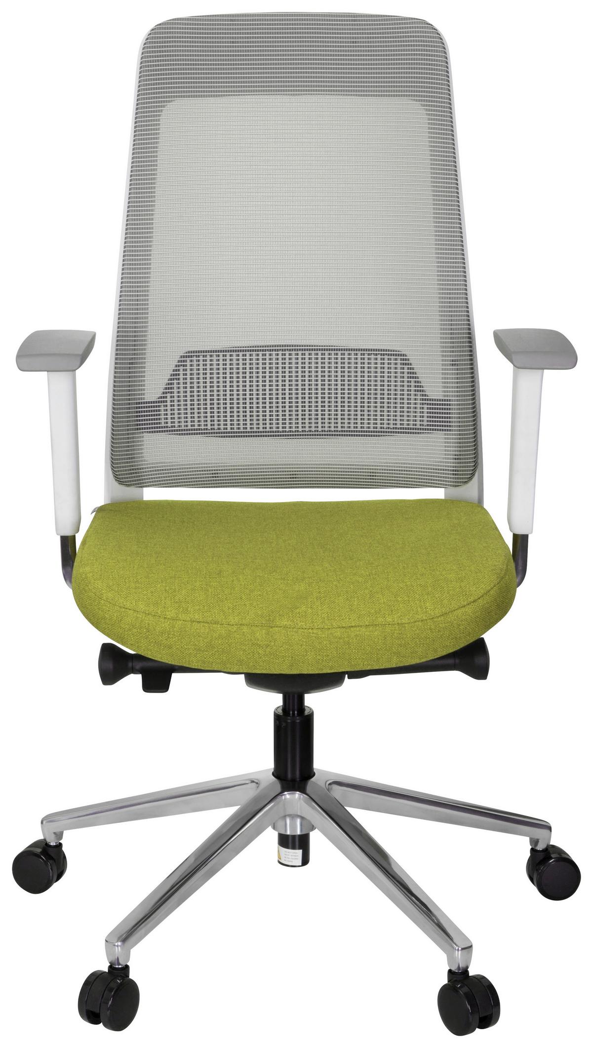 Pisarniški Stol Chiaro T1 White, Zelena, Siva - siva/zelena, Moderno, kovina/umetna masa (67/118/63cm) - MID.YOU