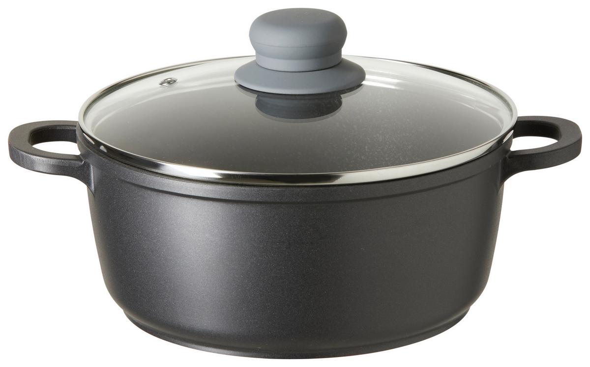 Kochtopf Smart Ø ca. 20cm - Klar/Silberfarben, Konventionell, Glas/Kunststoff (20/9cm) - Mömax