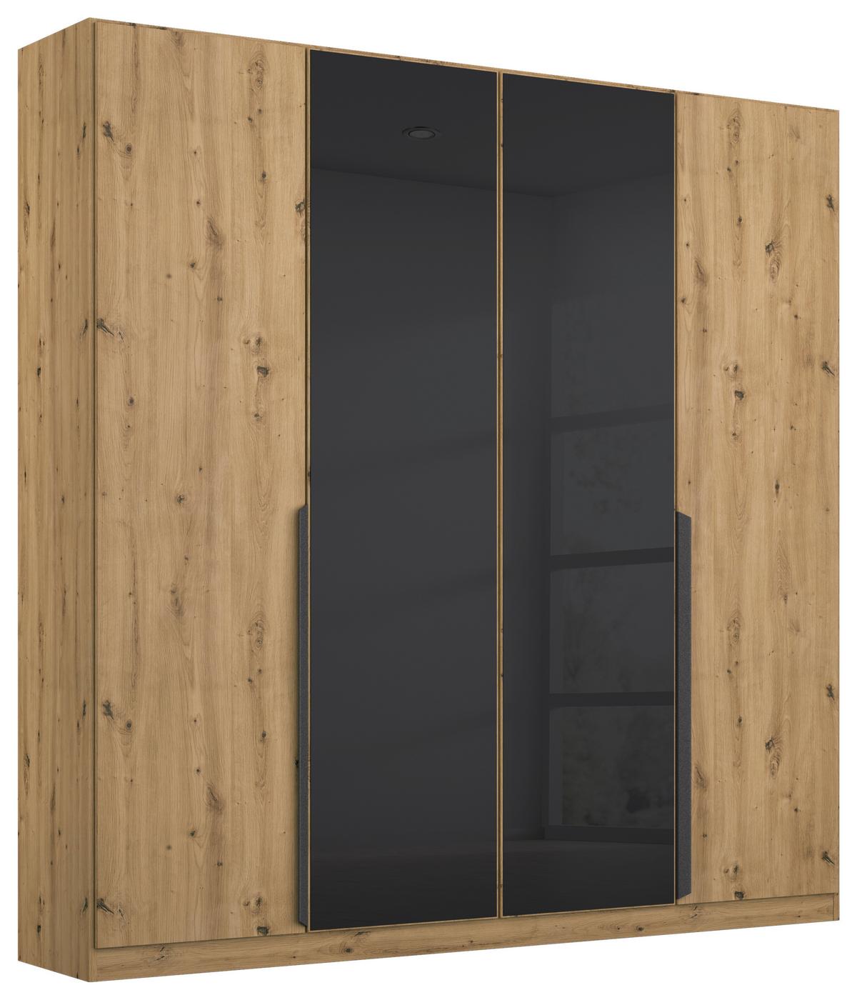 DULAP USI ROTATIVE ARTEMIS - stejar Artisan/antracit, Modern, sticlă/material pe bază de lemn (181/210/54cm) - Modern Living