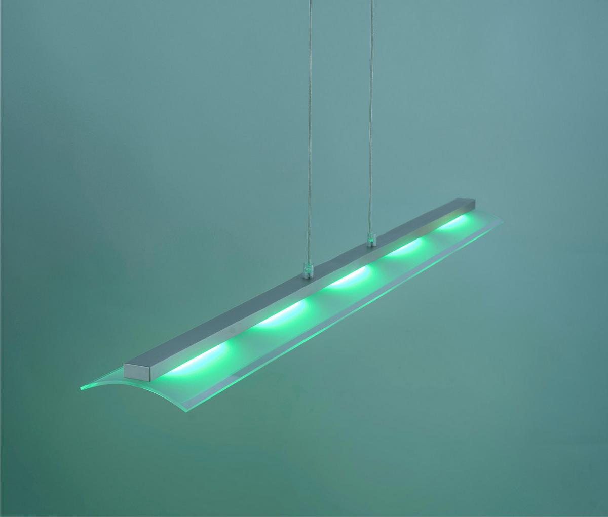 Viseča Led-svetilka Lolasmart - Zara, Srebrna, 5 X 4 W - srebrne barve, Moderno, kovina/umetna masa (100/8/120cm)