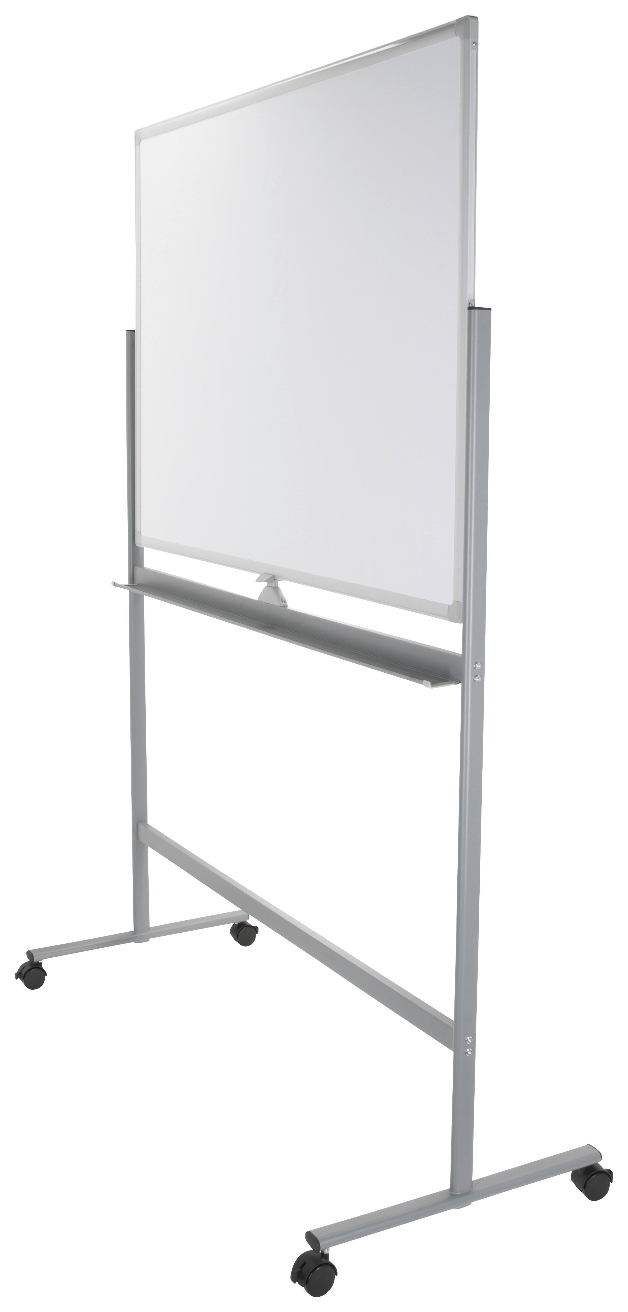 Whiteboard Multiboard Silberfarben/Weiß - Silberfarben/Weiß, Basics, Metall (128/187/54cm) - MID.YOU