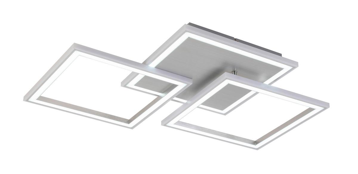 Led Mennyezeti Lámpa Qinton - alumíniumszínű, Romantik / Landhaus, műanyag/fém (95/44/7,3cm) - Premium Living