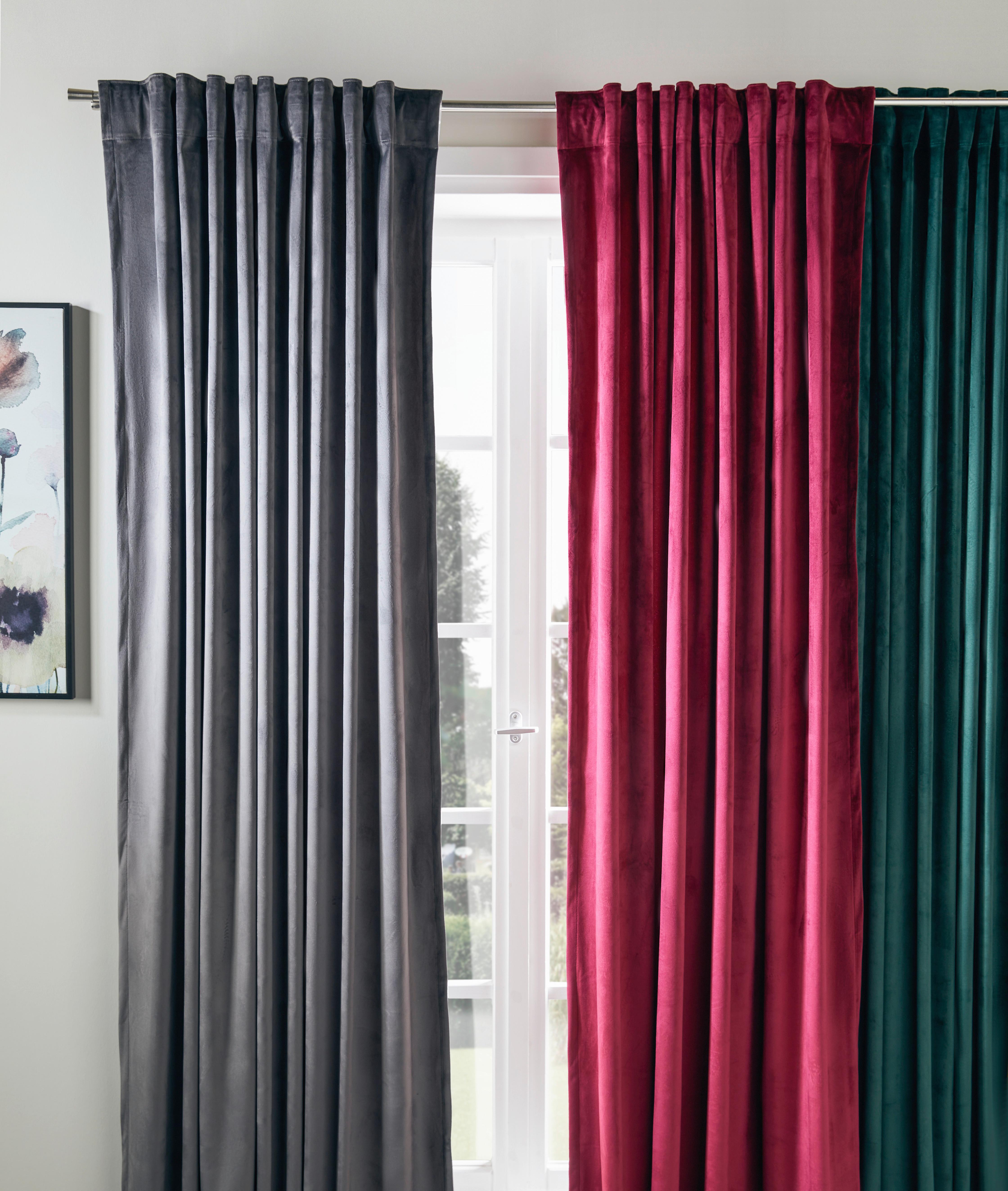GARDINLÄNGD VIOLA - antracit, Klassisk, textil (140/245cm) - Premium Living