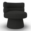 Stuhl Julina Schwarz Bouclé Gepolstert - Schwarz, MODERN, Holz/Textil (71/74/72cm) - Bessagi Home